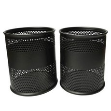 라이크스 원형 연필꽂이, 미니멀 블랙, 2개