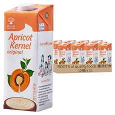ROOTS of quality foods 優源好食 原味杏仁飲, 12個, 1L
