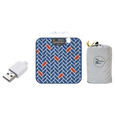 포켓배드 여행용 전기매트 DC-5V10W + 파우치 세트 USB 방석, 혼합색상, 매트(40 x 40 cm) 혼합색상, 매트(40 x 40 cm)