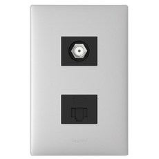 Legrand 羅格朗 Apela SIMPLE 1孔用 CATV 2路 8dB+8P 嵌入式模組 銀色