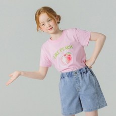 아이러브제이 리본피치 반팔 티