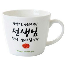 해피정 카네이션 머그 450ml, 05 캘리그라피 선생님, 1개