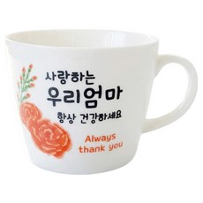 해피정 카네이션 머그 450ml, 02 두송이 엄마, 1개 02 두송이 엄마, 1개