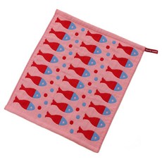 디자인이 귀여운 식탁 거즈 수건, 물고기레드, 1개