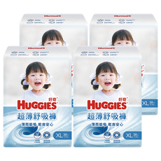 HUGGIES 好奇 超薄舒吸褲 褲型尿布 褲型紙尿褲 12~16kg 39577, 152片, 特大碼 (XL)