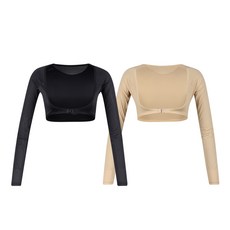 luxgolf 女用前扣短版罩衫涼感內搭衣 LX4M302W 2件組