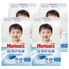 HUGGIES 好奇 超薄舒吸褲 褲型尿布 褲型紙尿褲 9~14kg 39576, 176片, 大碼 (L)
