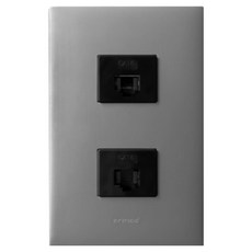 Legrand 羅格朗 Apela SIMPLE 單聯 8P+8P 嵌入式模組 銀色