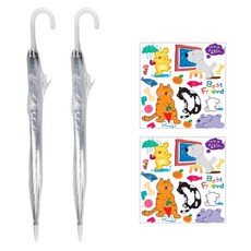 (주)유니아트 스티커 유광 우산꾸미기, 강아지고양이, 2개