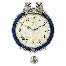 키다리시계 인테리어 레트로 엔틱 저소음 108 추 부엉이 벽시계 kspz435, 주석