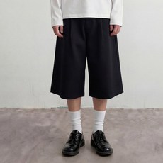 saintpain 男士百慕達寬版鬆緊帶五分西裝褲