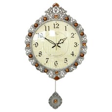 키다리시계 인테리어 레트로 엔틱 저소음 심플 앵두 추 시계 kspz405, 주석