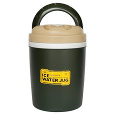 리빙오보제 보온보냉통, 1개, 5.5L, 카키 + 베이지