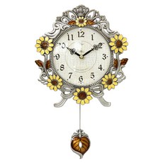 키다리시계 인테리어 레트로 엔틱 저소음 크라운썬 벽시계 kspz397, 주석