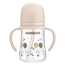 순수아 유아용 베이직 빨대컵 빨대형, 베이지, 1개, 240ml