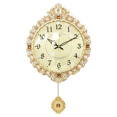 키다리시계 인테리어 레트로 엔틱 저소음 심플 앵두 추 시계 kspz406, 금