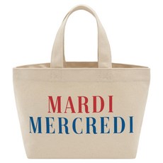 Mardi Mercredi LA TYPO FRANCAISE 帆布托特包