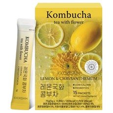 꽃을담다 플라워 콤부차 스틱 레몬국화, 1개, 15개입, 5g