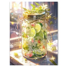 보미프 DIY 보석십자수 원형큐빅 30 x 40 cm, KN3826, 1개