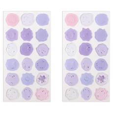 아이엔피 파스텔 실링 왁스스티커 18p 세트, 바이올렛, 2세트
