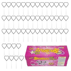 파이어아트 저소음 하트 모양 불꽃놀이 스파클라 흑색 5p, 10개