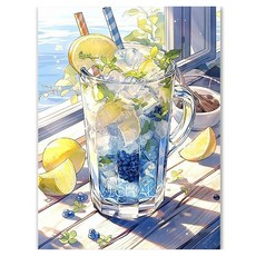 보미프 DIY 보석십자수 원형큐빅 30 x 40 cm, KN3828, 1개