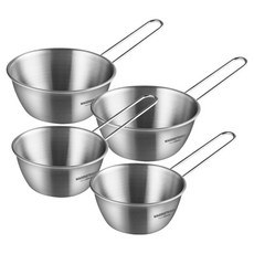 WAGENSTEIGER 304不鏽鋼手柄多用途量杯 200ml x 2入 + 350ml x 2入 套組