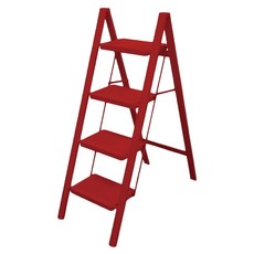 ONE HOUSE 穩固家用登高折疊梯 OH-K606-B2 石榴紅, 1個
