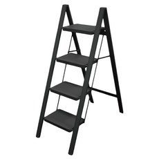 ONE HOUSE 穩固家用登高折疊梯 OH-K606-B1 典雅黑, 1個