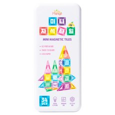 키즈망고 미니 자석 타일 세트 34p, 혼합색상, 1세트