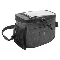 DIBOTE 迪伯特 自行車防水車前掛包/掛袋/置物袋 附背帶 W3100-7, 麻灰色, 1個