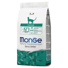 몬지 고양이 내추럴 슈퍼프리미엄 헤어볼 어덜트 치킨, 닭, 1.5kg, 1개 닭, 1.5kg, 1개