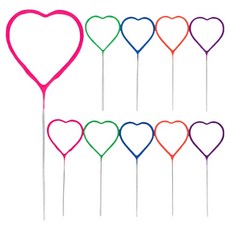 파이어아트 저소음 불꽃놀이 하트 모양 스파클라 혼합색상 5종 x 2p 세트, 10개