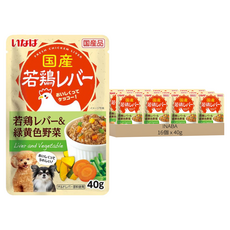 INABA CIAO 汪啾嚕餐包 DRP-151, 40g, 16個, 幼雞肝 + 綜合蔬菜