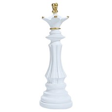 The Flow Commerce 皇家皇冠西洋棋高級室內裝飾品 白色皇后