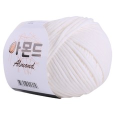 마마니트 아몬드 뜨개실, 02 아이보리, 1개 02 아이보리, 1개