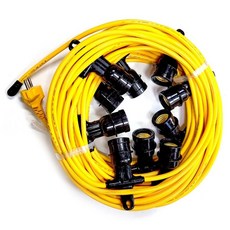 One Stop 魷魚燈 電燈線 10燈 25m, 黃色