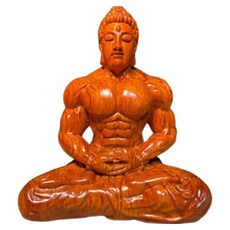 소원부적 근육불상 명상 오브제 14 x 12 cm, 오렌지, 1개
