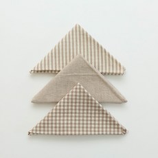 천가게 체크 자투리원단 4mm 3종 세트, 26 베이지, 1세트