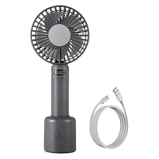 CYKE 冷敷製冷搖頭手持風扇 附充電線, 灰色, 632