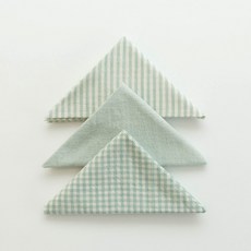 천가게 체크 자투리원단 4mm 3종 세트, 20 민트, 1세트