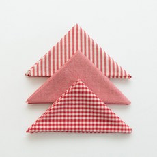 천가게 체크 자투리원단 4mm 3종 세트, 17 레드, 1세트