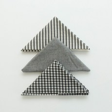 천가게 체크 자투리원단 4mm 3종 세트, 25 진그레이, 1세트