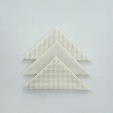 천가게 체크 자투리원단 8mm 3종 세트, 01 내츄럴, 1세트