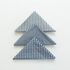 천가게 체크 자투리원단 4mm 3종 세트, 22 남색, 1세트