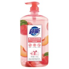 超能 離子去油洗潔精 白桃去腥, 1kg, 1瓶