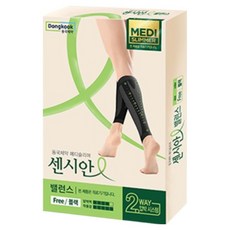 센시안 밸런스 압박 스타킹 Black 2p, 1개, 종아리/무릎형 1개, 종아리/무릎형