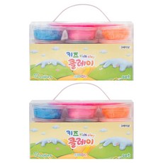 키즈 클레이 10g x 12종 세트, 혼합색상, 2세트