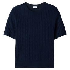 SPAO 女款 COOL 夏季麻花短袖針織衫 SPKWG24G01