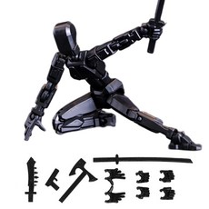 프롬파파 관절 피규어 인형, 블랙, 1개, 14cm